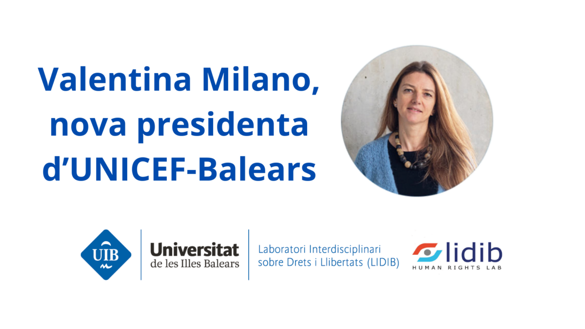 Valentina Milano, membre del LIDIB, nova presidenta d’UNICEF-Balears